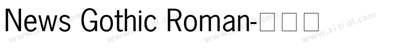 News Gothic Roman字体转换
